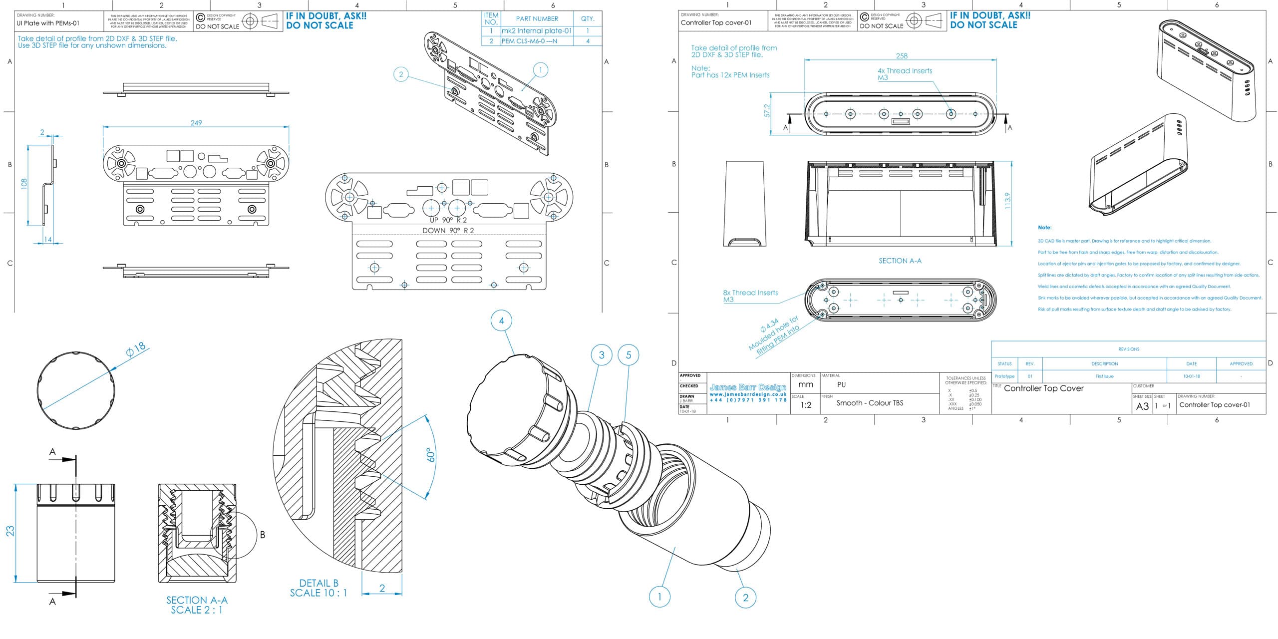 We use SolidWorks to create control drawings